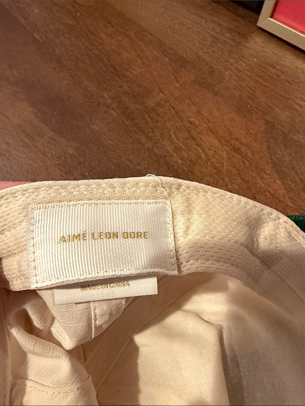 AIMÉ LEON DORE NEW Green Cream Unisphere Hat Embroidered Baseball Cap Aime - Picture 4 of 6